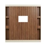 B280 - Slatted TV Surround With Magazine Racks - TV Wall Panel