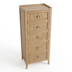 Bali Bedroom Collection – 5 Drawer Tall Chest - Dresser