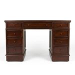 CK20 - Small Desk With Green Leather - Desk