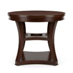 LCY - Round Wood Side Table @Rooftop Bar - 28" - Side Table