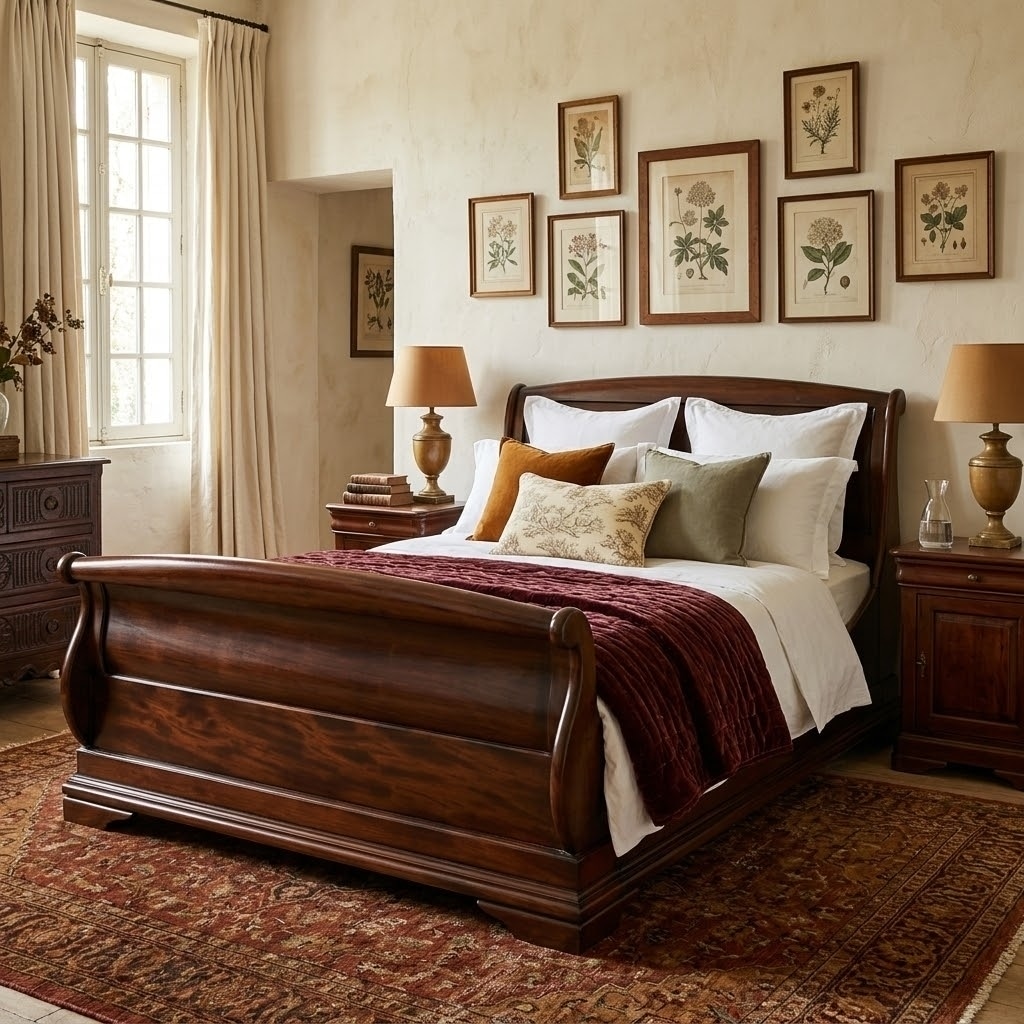 Normandie – Beadstead Low Highboard 135 cm - Bed - Image 5