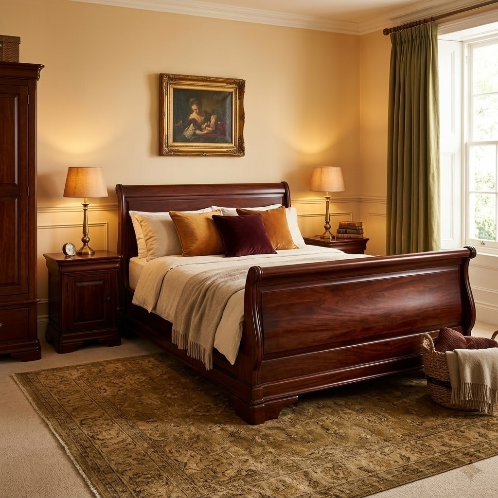 Normandie – Beadstead Low Highboard 135 cm - Bed - Image 6