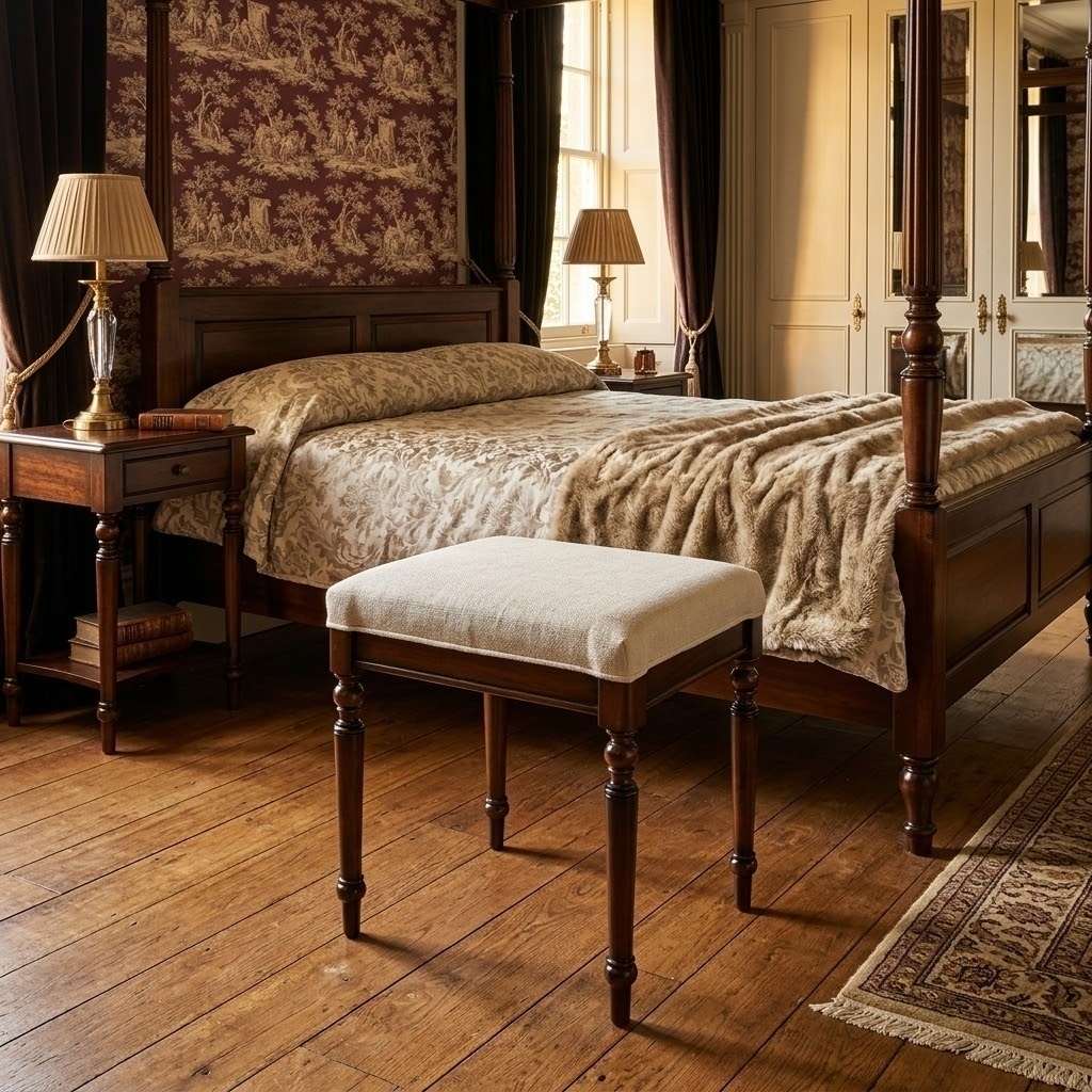 Normandie – Upholstered Stool - Stool - Image 6