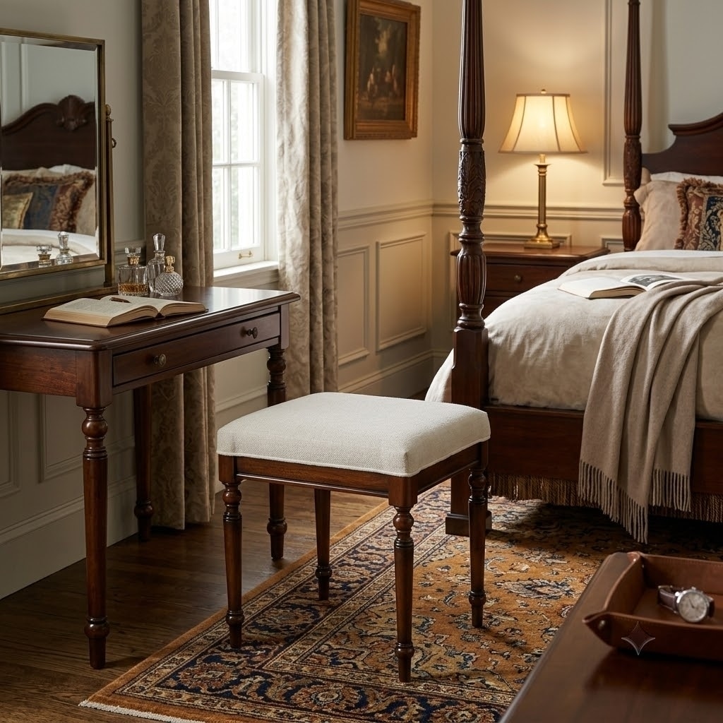 Normandie – Upholstered Stool - Stool - Image 7